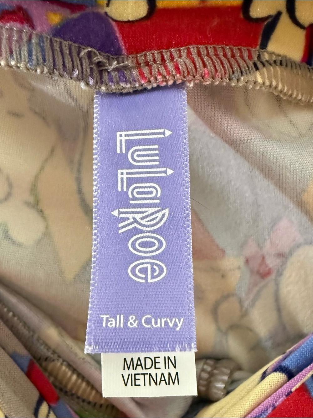 LuLaRoe Leggings in Purple, Yellow, Cream, Blue, Green - Picture 2 of 2